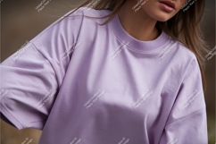 Close up lilac shirt mockup Product Image 1
