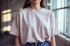 Pink tshirt in front of window mockup Product Image 1