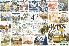Vintage Outdoor Adventure &amp; Camping SVG Product Image 1