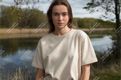 Woman in nature setting mockup Product Image 1