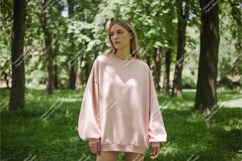 Female wears a sweatshirt mockup Product Image 1