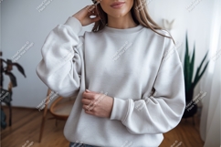 Woman in sweatshirt mockup Product Image 1