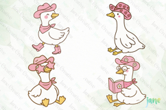 Cute Cowgirl Goose Svg Product Image 1