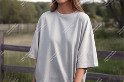 Gray sweatshirt outdoor mockup Product Image 1