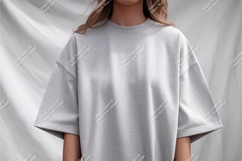 Gray tshirt closeup mockup Product Image 1