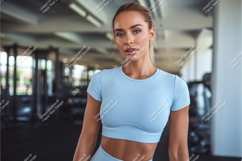 Woman in blue top mockup Product Image 1