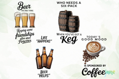 Beer And Coffee Themed Kitchen Towel PNG Product Image 1