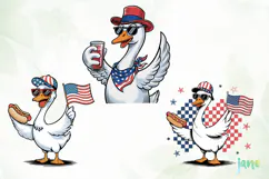 4th Of July Goose SVG PNG Product Image 1