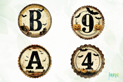 Retro Halloween Letter Clipart Product Image 1