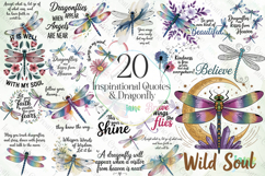 Inspirational Quotes Dragonfly PNG Product Image 1