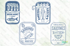 Retro Sardines SVG PNG Sublimation Product Image 1