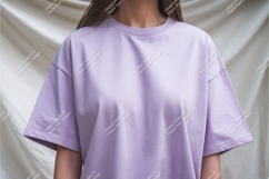 Lavender T Shirt Mockup apparel Product Image 1