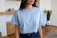 Light blue t shirt mockup apparel Product Image 1