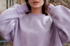Lavender sweatshirt mockup apparel clothing Product Image 1