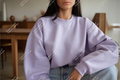 Lavender sweatshirt mockup apparel clothing Product Image 1