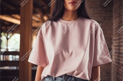 Pink T Shirt Mockup t-shirt apparel Product Image 1