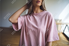 Pink shirt mockup clothing apparel Product Image 1