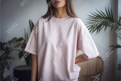 Pale pink t shirt mockup image Product Image 1