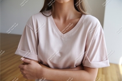Pale pink t shirt mockup image Product Image 1