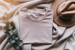 Folded shirt with hat mockup Product Image 1
