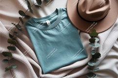 Folded light blue shirt mockup Product Image 1