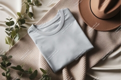 Gray shirt with hat mockup Product Image 1