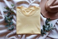 Yellow tshirt flat lay mockup Product Image 1