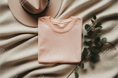 Pink sweatshirt with hat mockup Product Image 1