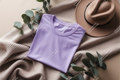 Folded tshirt with hat mockup Product Image 1