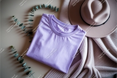 Folded tshirt with hat mockup Product Image 1