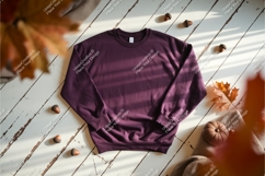 Maroon sweatshirt with leaves mockup Product Image 1