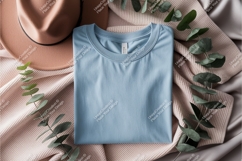 Blue tshirt with hat mockup Product Image 1
