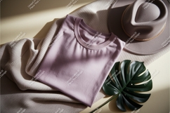 Folded shirt with hat mockup Product Image 1