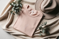 Folded shirt with hat mockup Product Image 1