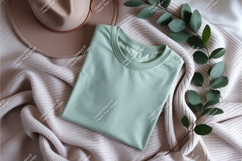 Folded green shirt mockup Product Image 1