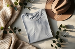 Folded gray tshirt mockup Product Image 1