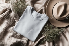 Shirt with hat and plant mockup Product Image 1
