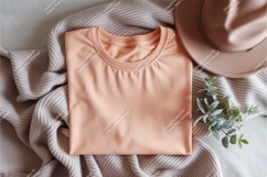 Folded shirt with hat mockup Product Image 1