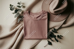 Folded shirt with hat mockup Product Image 1