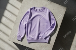 Purple sweatshirt on concrete mockup Product Image 1