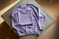 Folded sweatshirts on concrete mockup Product Image 1