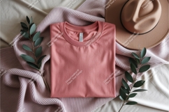 Shirt with hat and leaves mockup Product Image 1