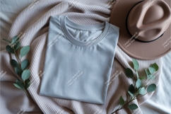 Folded shirt with hat mockup Product Image 1