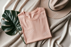 Pink tshirt with hat mockup Product Image 1