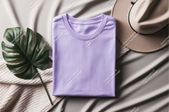 Folded purple tshirt mockup Product Image 1