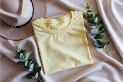 Yellow tshirt with hat mockup Product Image 1