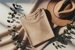 Folded tshirt with hat mockup Product Image 1