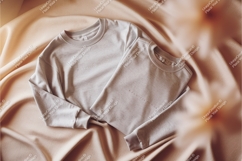 Two sweatshirts on fabric mockup Product Image 1