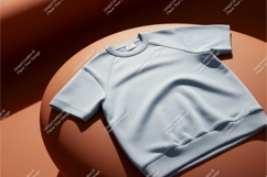 Blue short sleeve sweatshirt mockup Product Image 1