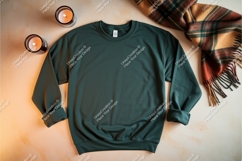 Sweatshirt with candles and blanket mockup Product Image 1